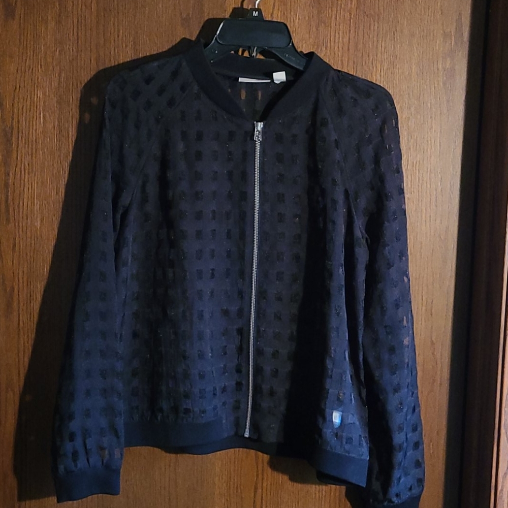Sheer patterned jacket